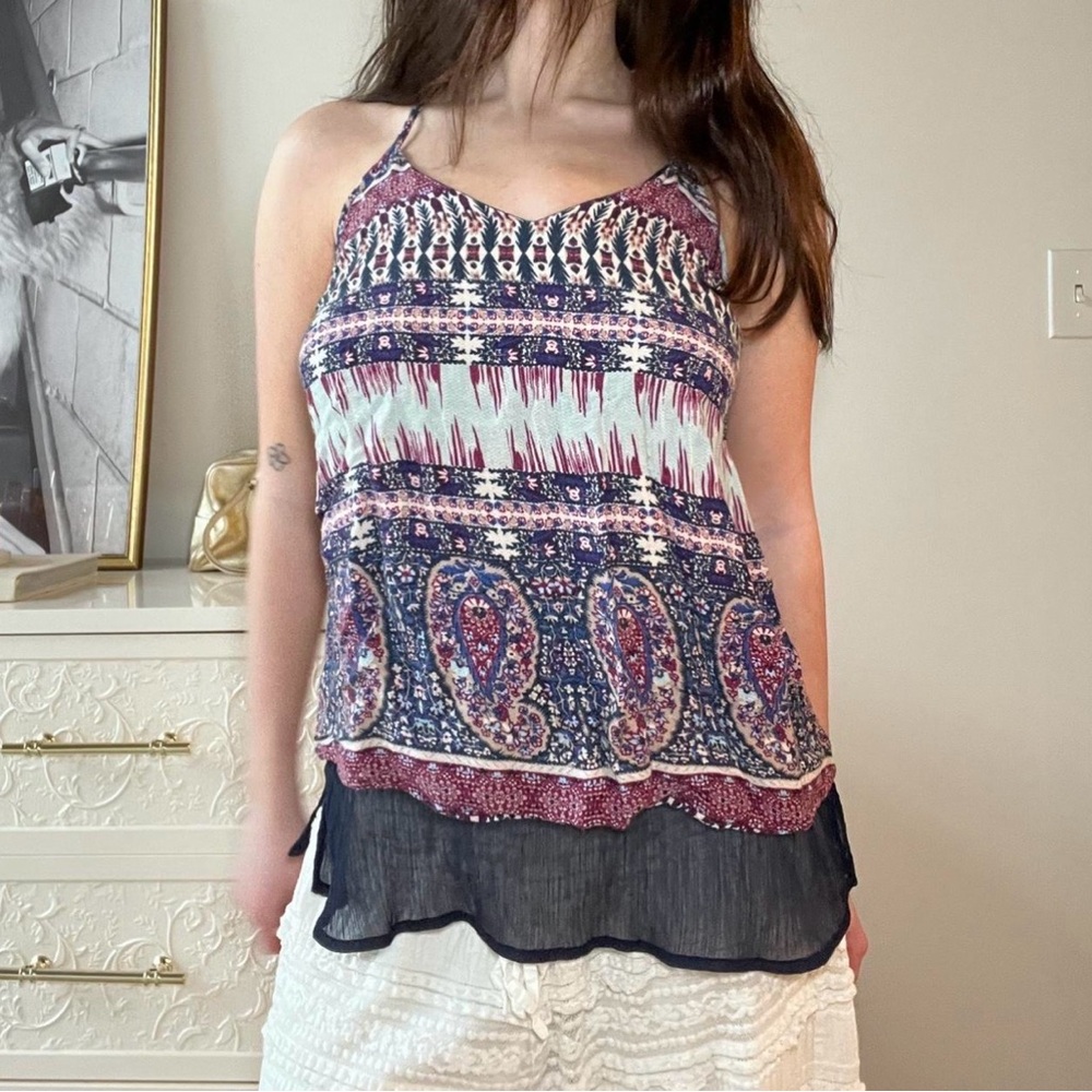 Lucky Brand Multicolor Bohemian Top